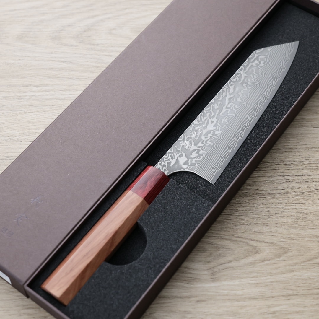 加藤義實 文化 170mm SG2粉末HSS鋼 鎳染大馬士革