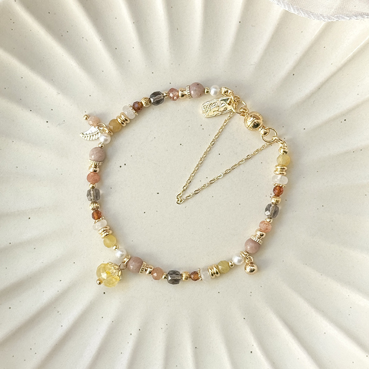 生日花 • 拾壹月拾捌 • 甜百香果 – 黃水晶 – 手鍊