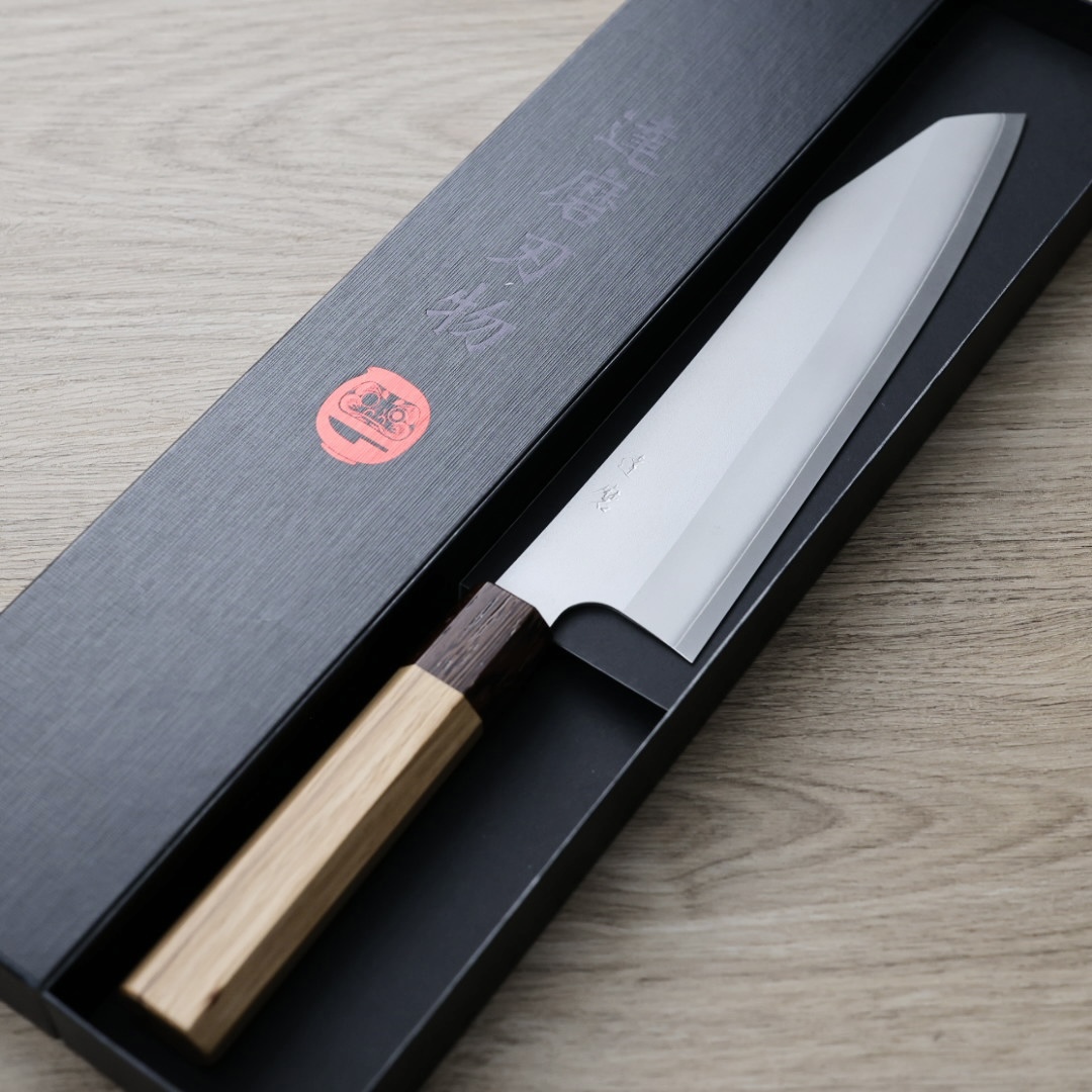 達磨刃物 古川晃裕  牛刀 210mm 銀三鋼 梨地大馬士革