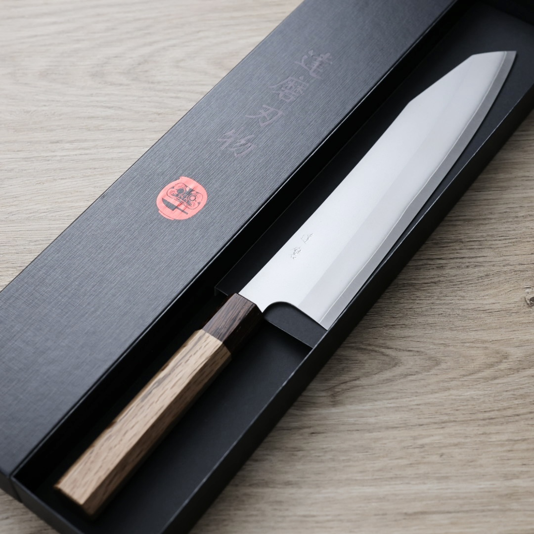 達磨刃物 古川晃裕  牛刀 240mm 銀三鋼 梨地大馬士革