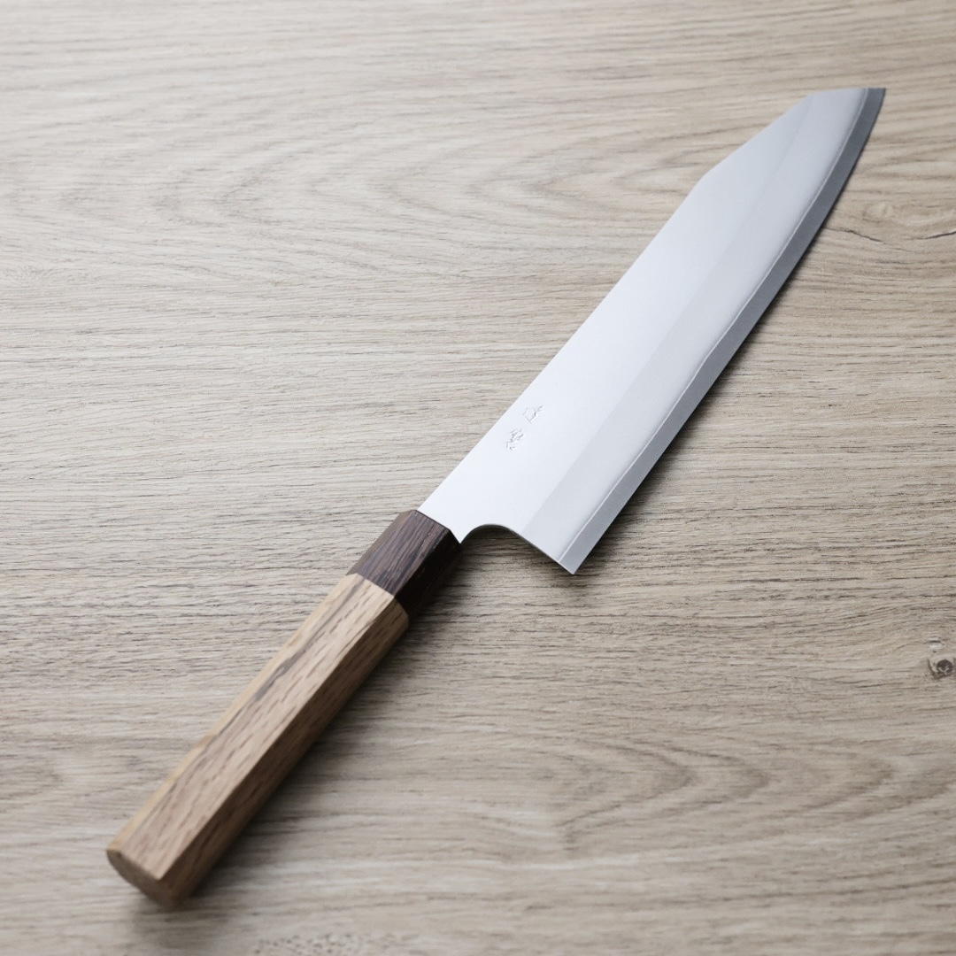 達磨刃物 古川晃裕  牛刀 240mm 銀三鋼 梨地大馬士革