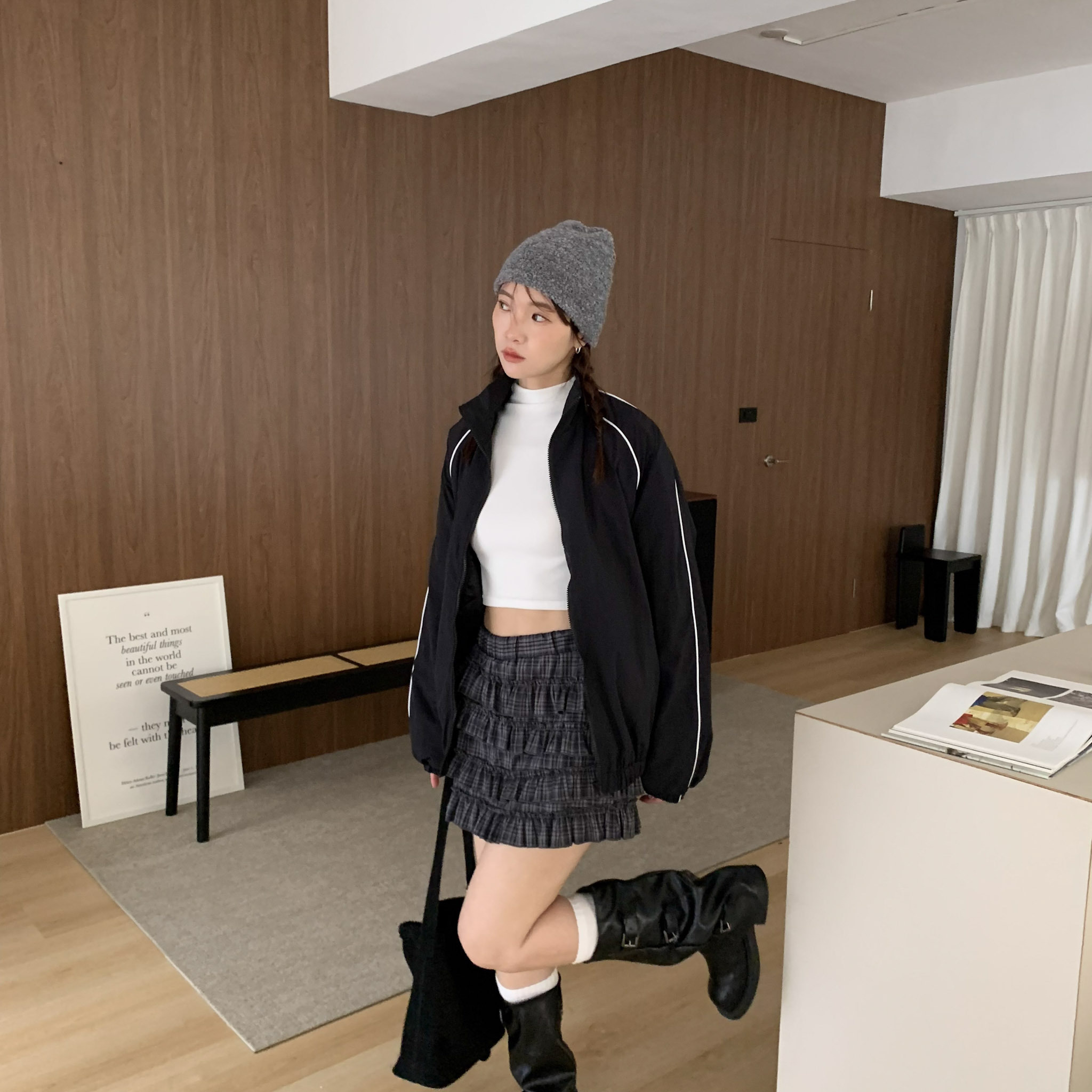 ISA_千層格紋派! 完美甜度不挑人蛋糕褲裙_51233