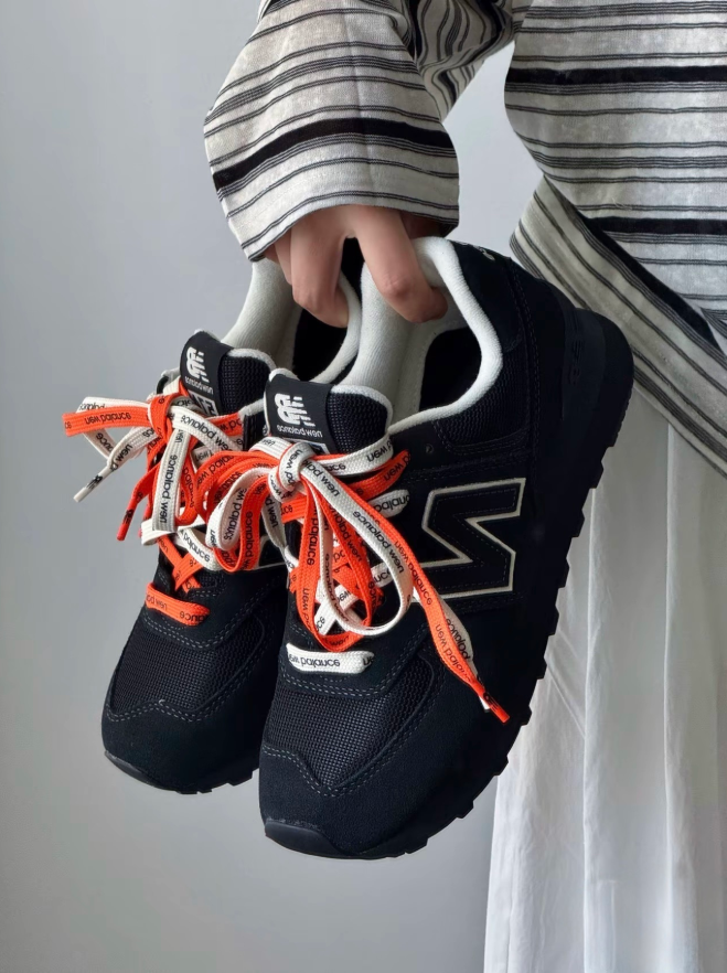 Niko and... X NEW BALANCE 574 聯名款 黑奶油 全黑 絨面 網布 異材質 U574NAB