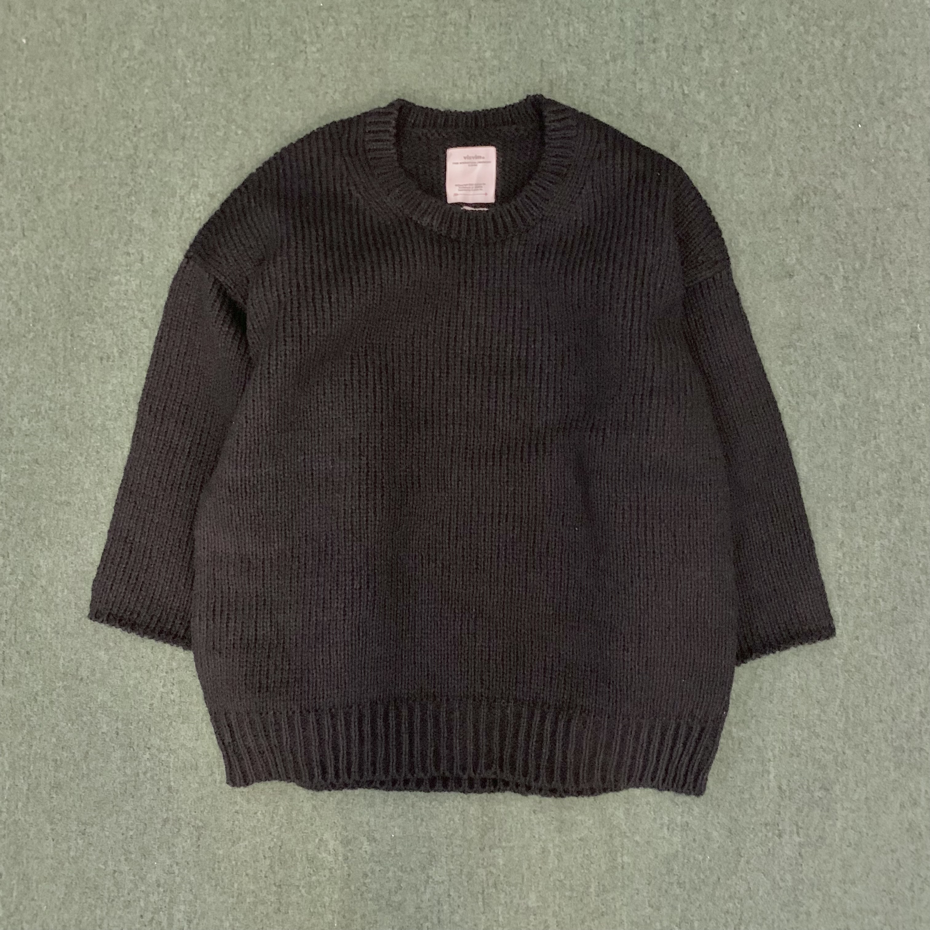 ON SALE: VISVIM JUMBO SB KNIT L/S 3/4 - BLACK SIZE 1 IN STOCK NOW (現貨發售中)