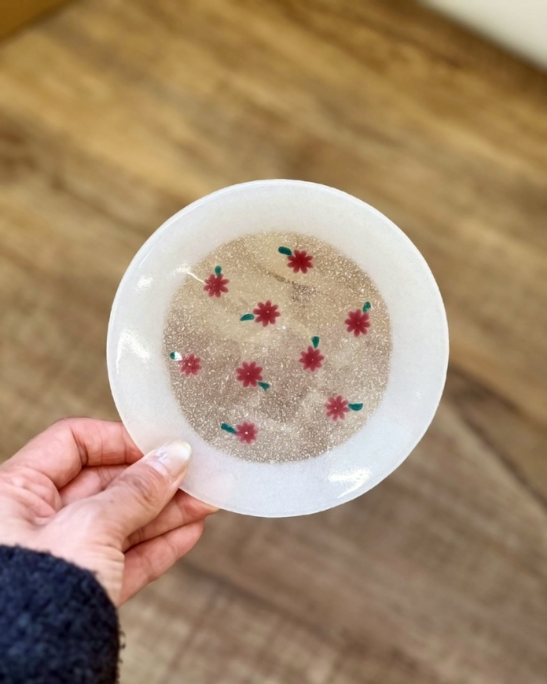 手工玻璃 經典小花 碟(3款)｜職人 石塚悠