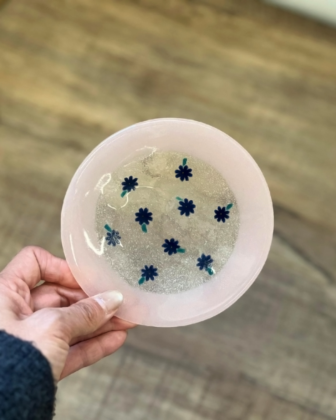 手工玻璃 經典小花 碟(3款)｜職人 石塚悠