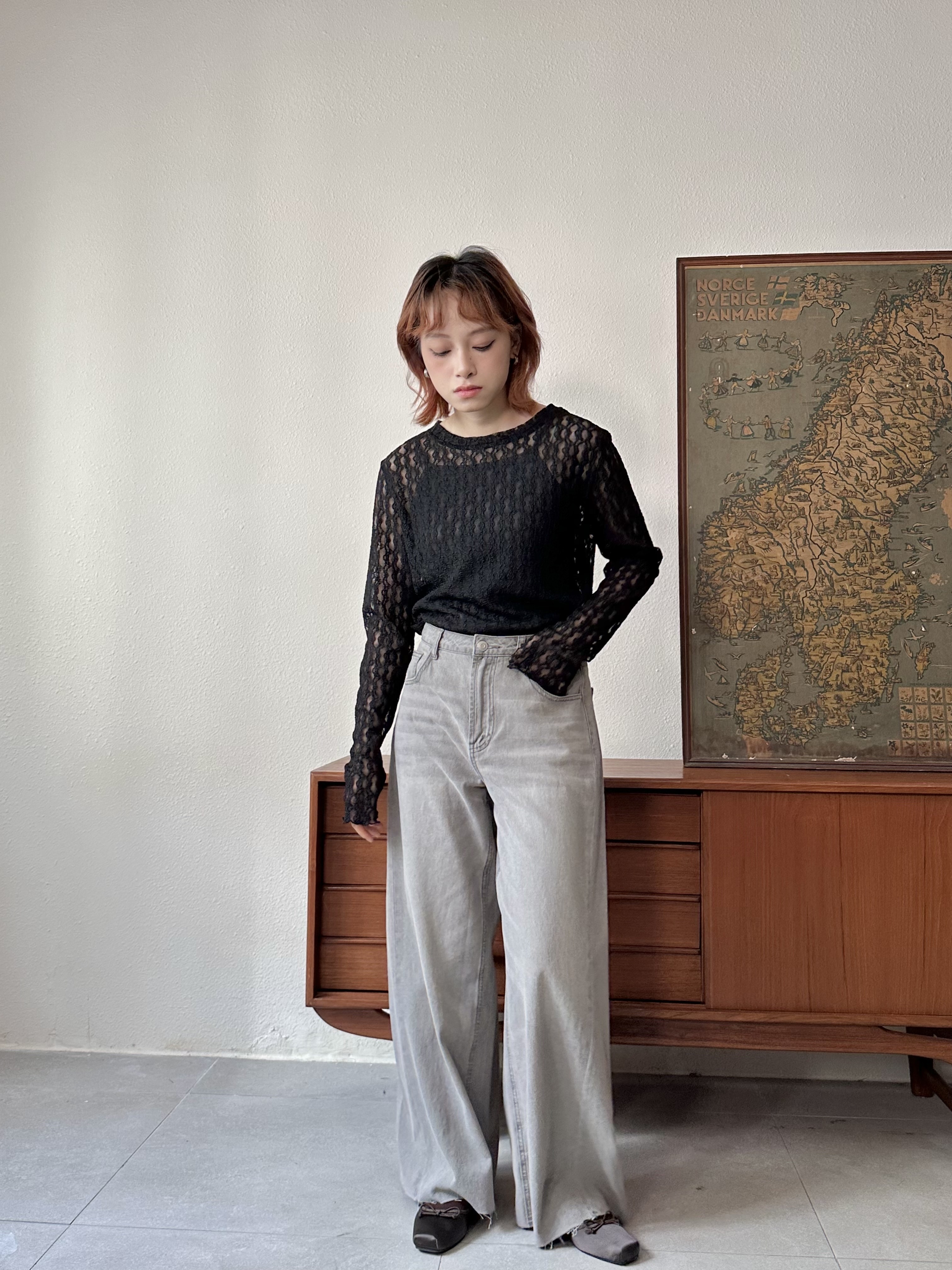 側縫線挺簿款灰牛 ! - TR52594