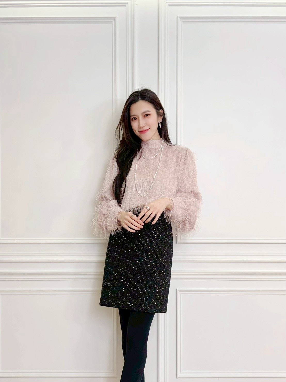 輕奢千金風 ! 毛毛立領上衣