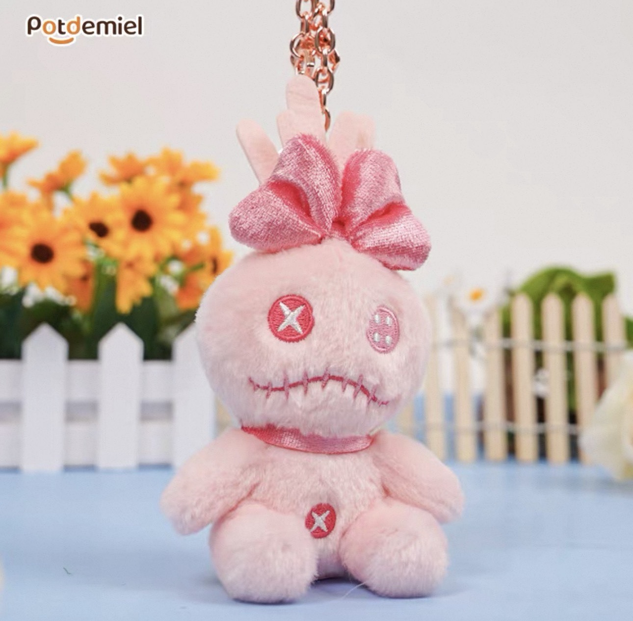 海外限定 迪士尼授權 粉色限定款史迪奇 吊飾