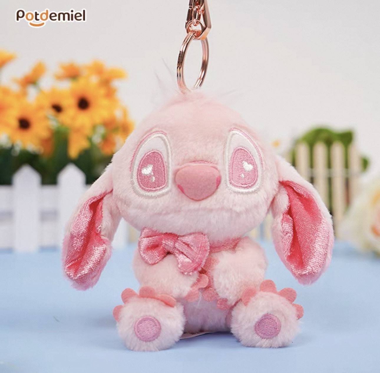 海外限定 迪士尼授權 粉色限定款史迪奇 吊飾