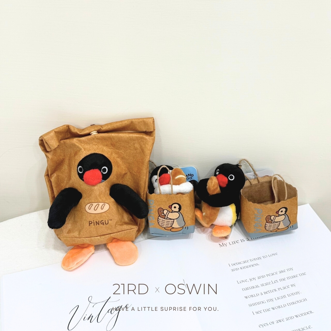 PINGU 企鵝家族 麵包坊系列 毛絨吊飾