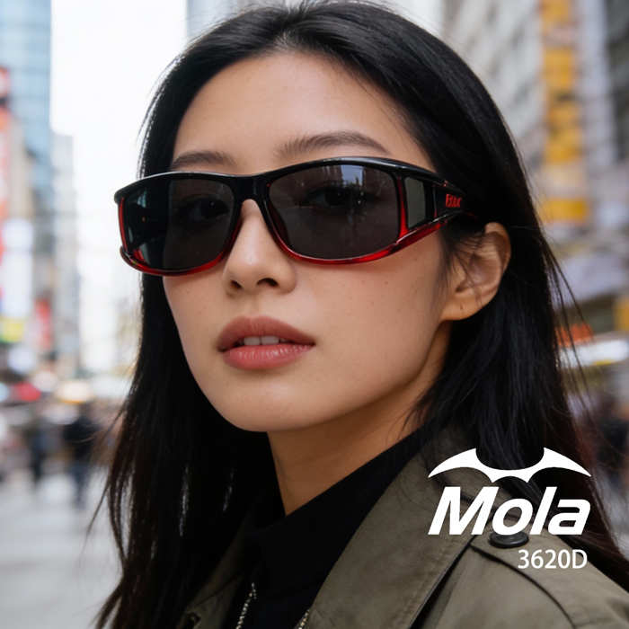 MOLA 摩拉太陽眼鏡套鏡 3620Drg 配戴圖