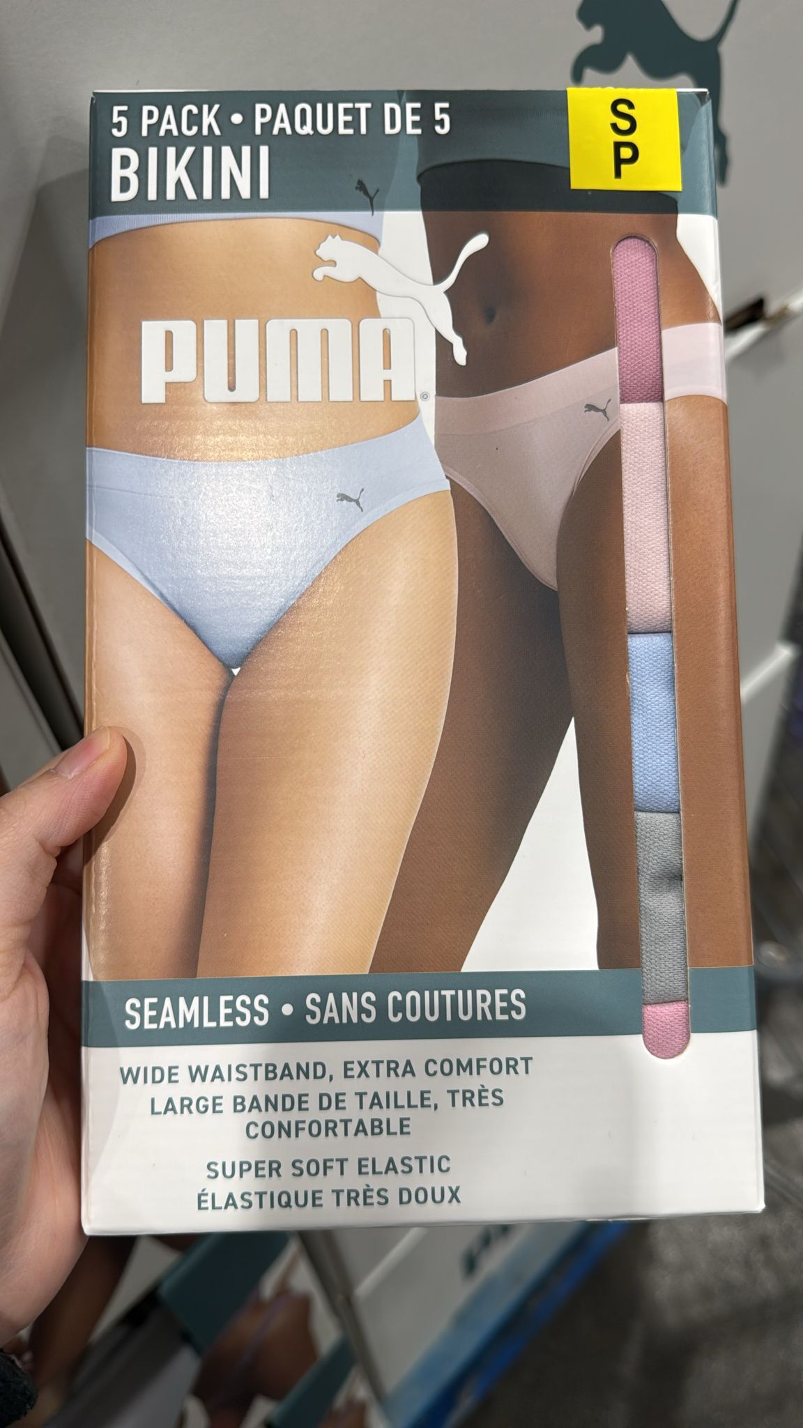 PUMA 女裝無痕內褲（5條盒裝）