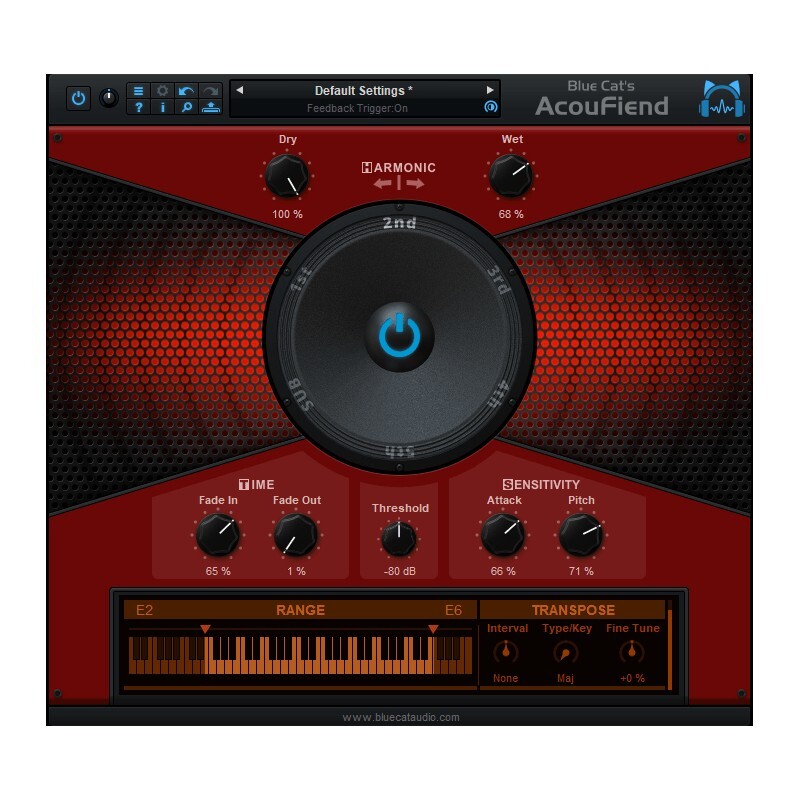 Blue Cat AcouFiend｜聲學回授模擬效果器