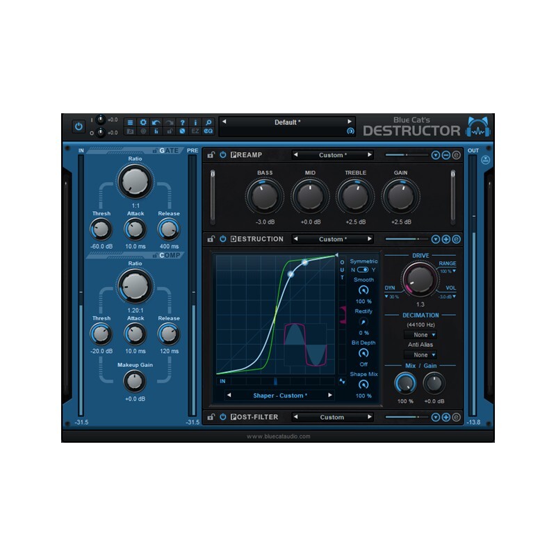 Blue Cat Destructor 2｜失真音箱模擬工作站