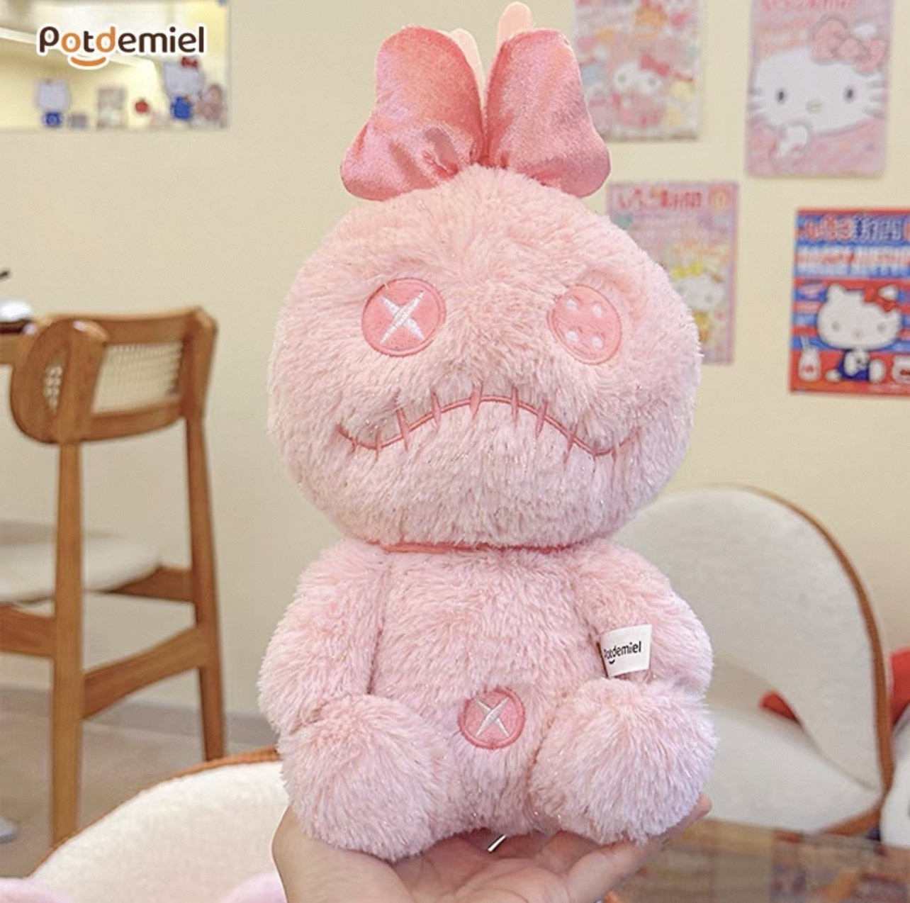 海外限定 迪士尼授權 粉色限定款史迪奇 玩偶