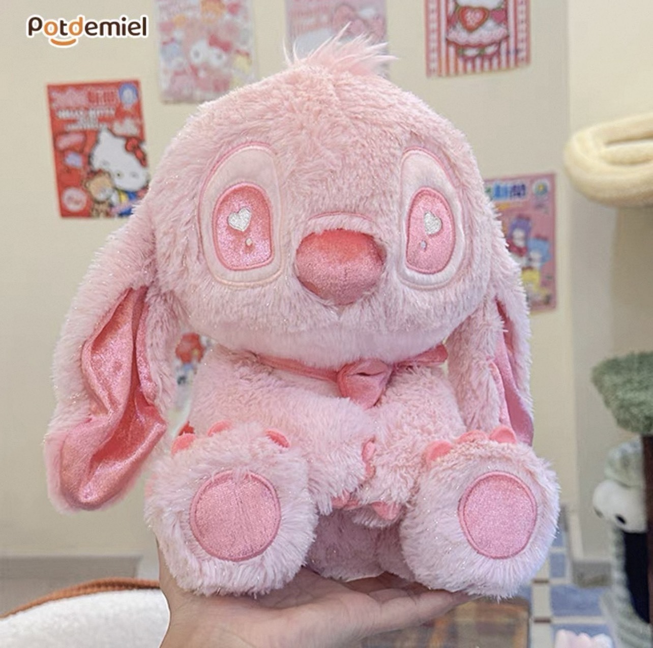 海外限定 迪士尼授權 粉色限定款史迪奇 玩偶