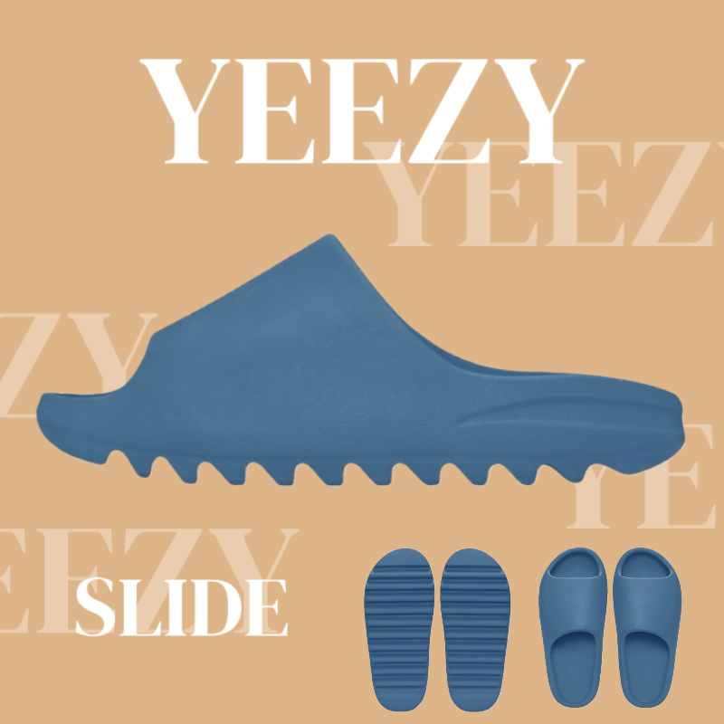 YEEZY SLIDE 普魯士藍 YE KANYE WEST 拖鞋 鋸齒 休閒 YS-01