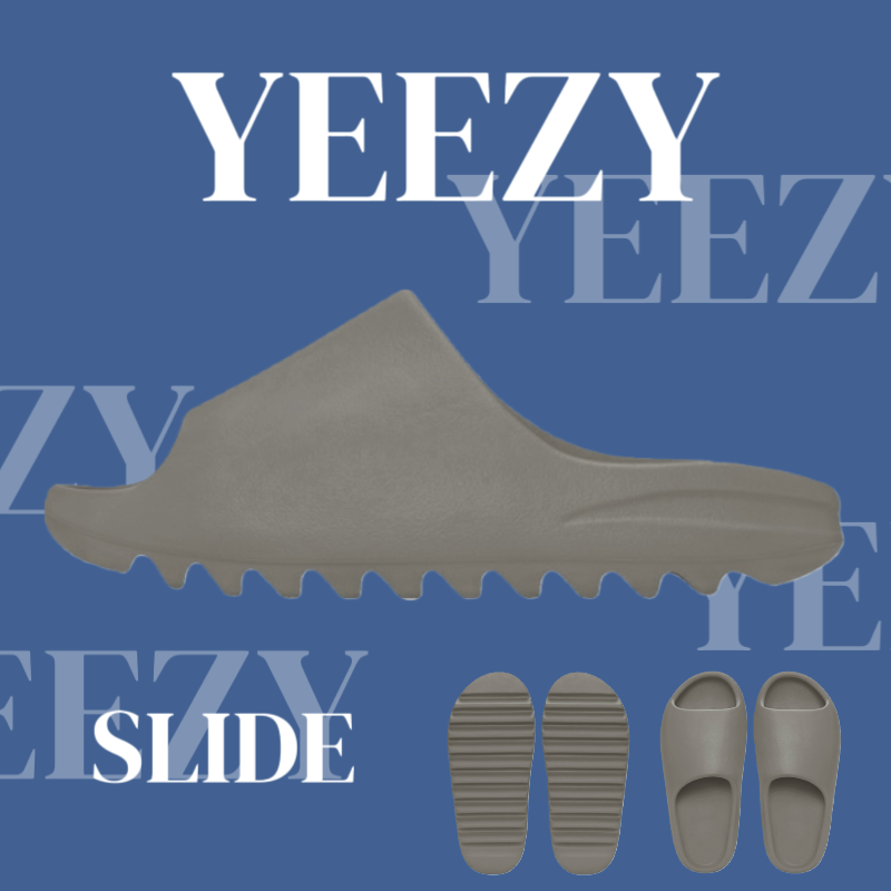 YEEZY SLIDE 鐵灰 深灰 YE KANYE WEST 拖鞋 鋸齒 休閒 YS-01
