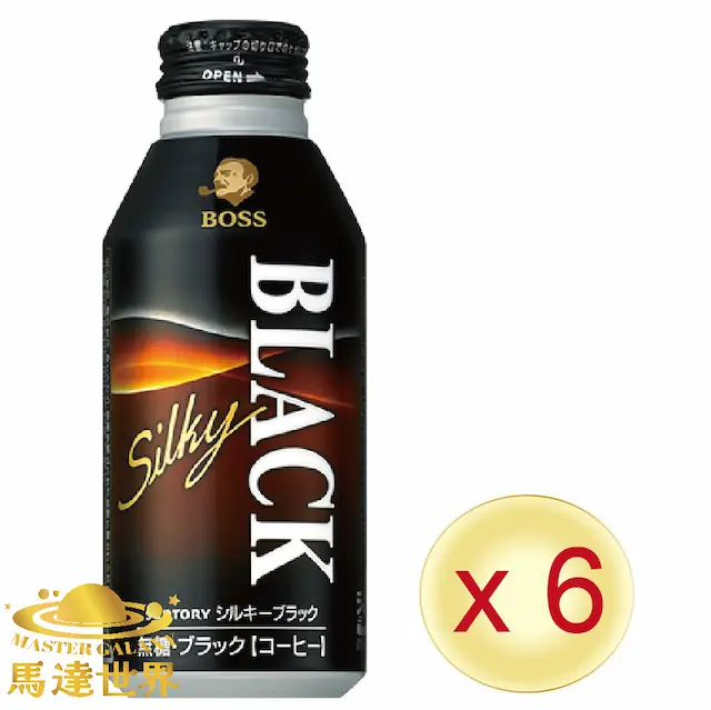 【6支裝】BOSS 絲滑黑咖啡 400ml 日本直送(*新舊批次包裝隨機發貨)此日期前最佳： 2026/5或之後