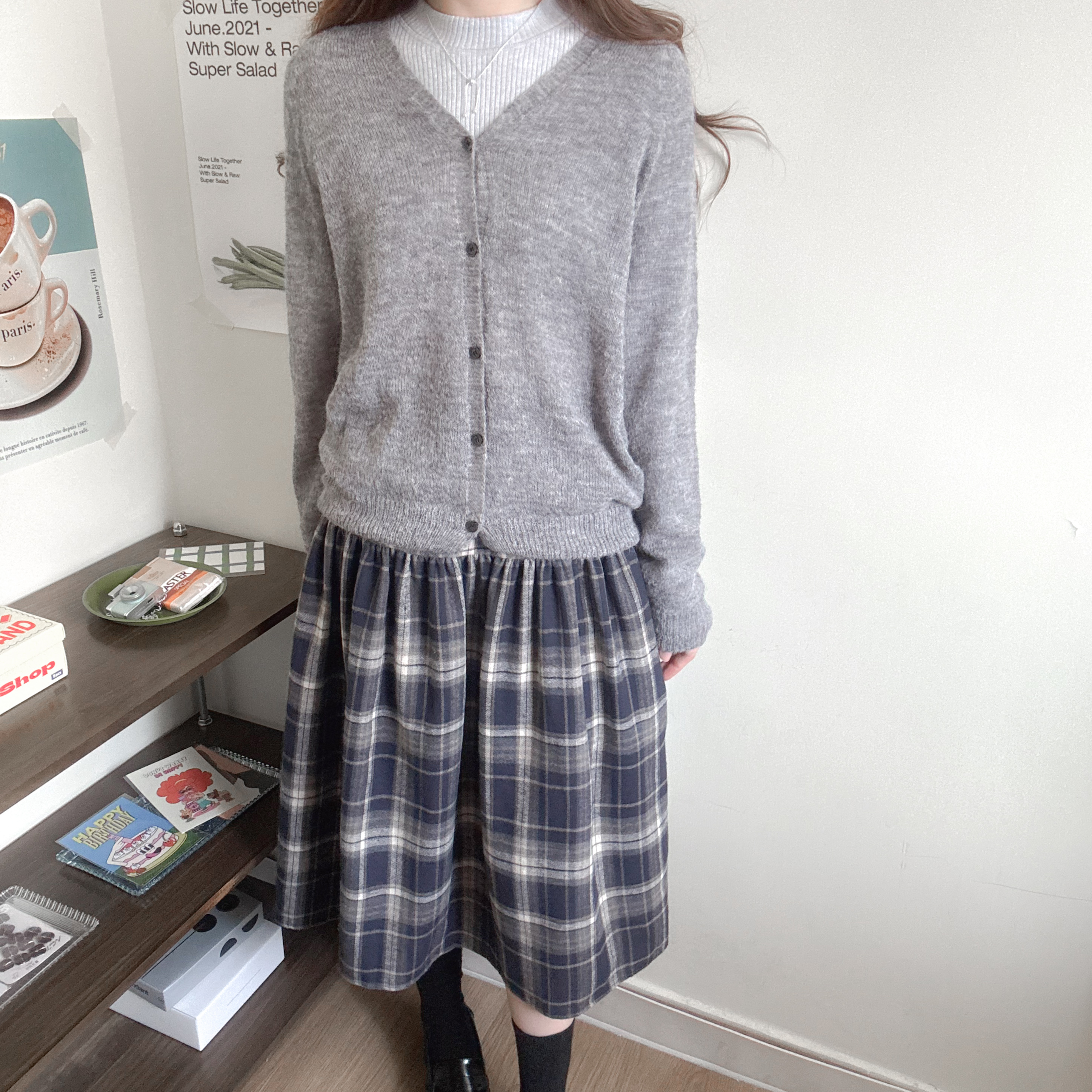 英倫校園風格仔傘裙