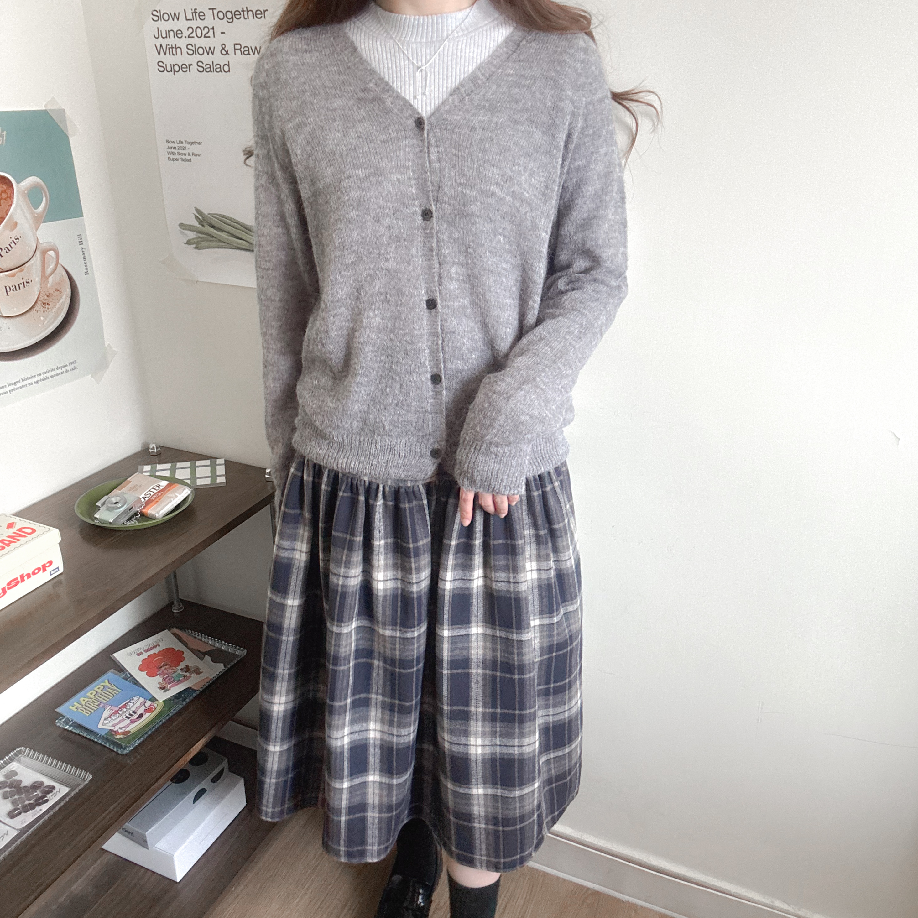 英倫校園風格仔傘裙