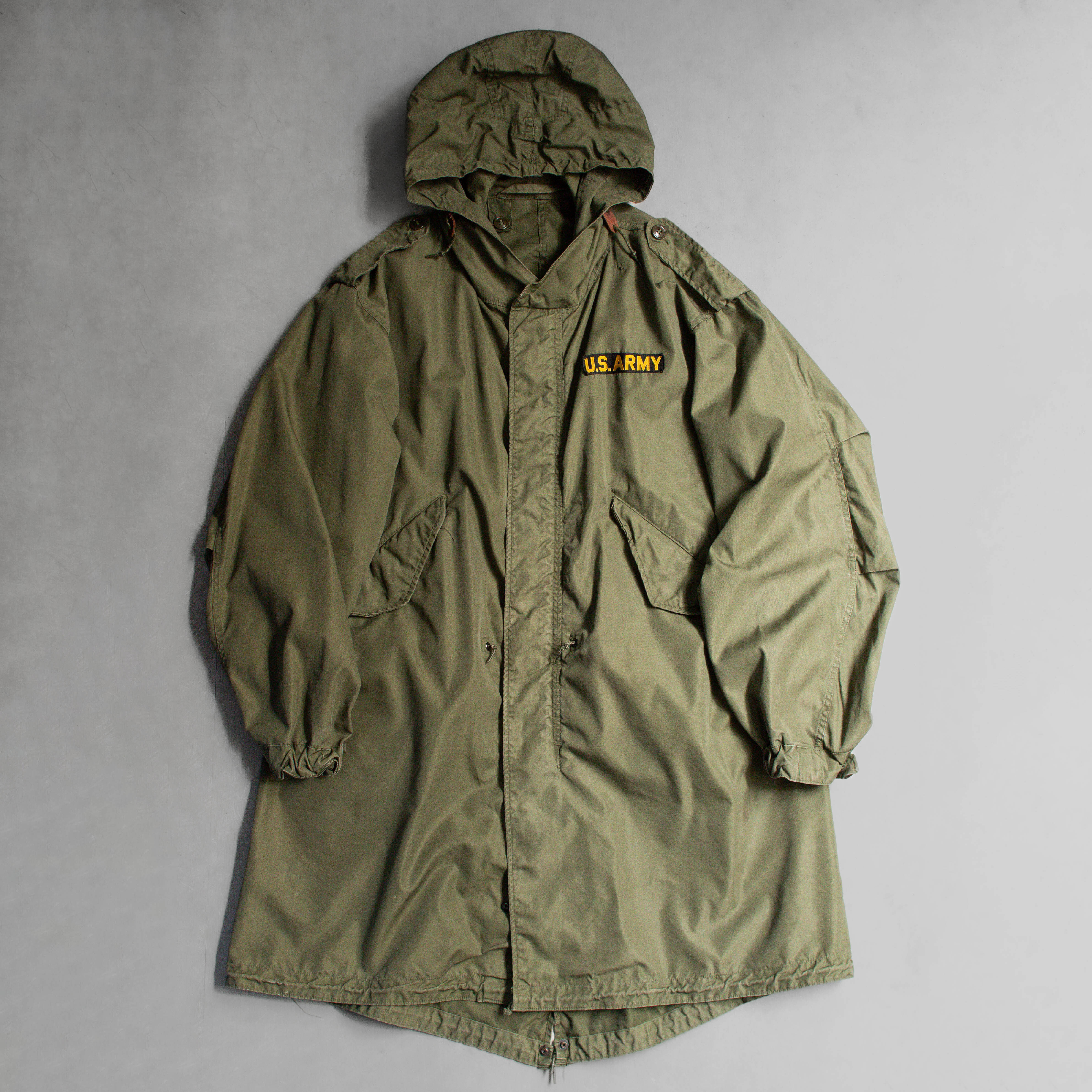 US ARMY M51 FISHTAIL PARKA 美軍 公發 軍綠 魚尾 長大衣 無內裏 B