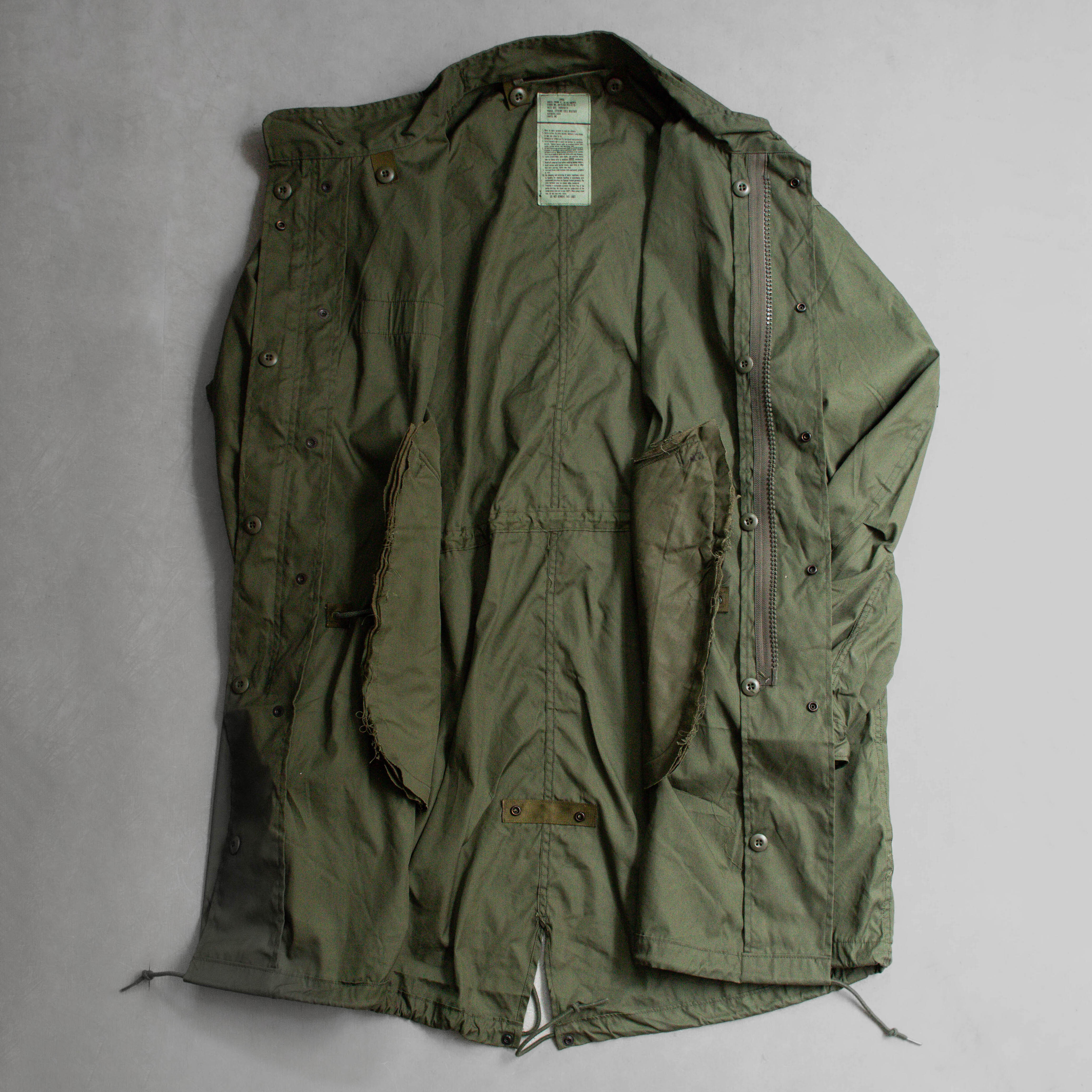 US ARMY M65 FISHTAIL PARKA 美軍 公發 軍綠 魚尾 長大衣 無內裏 A