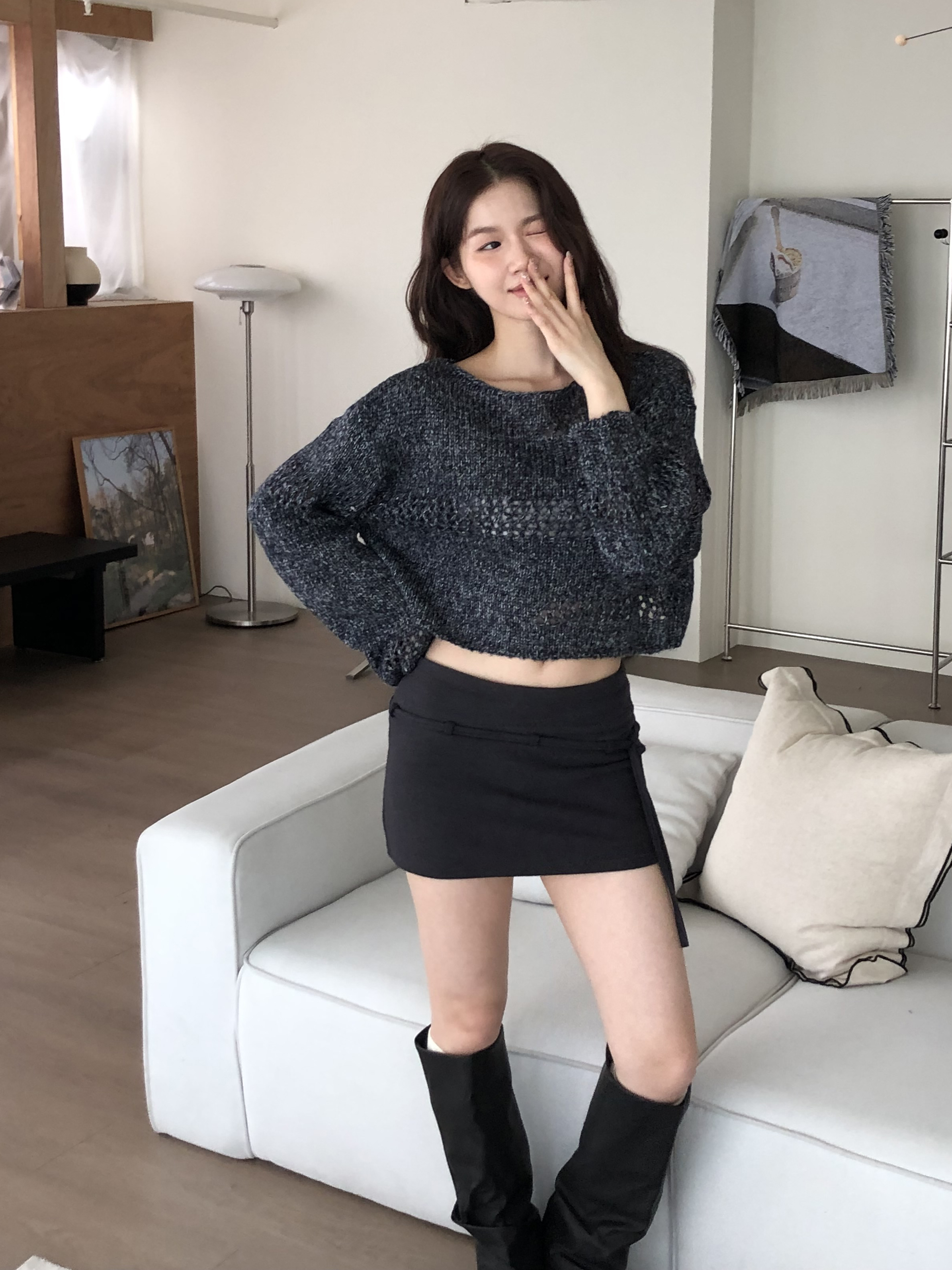 Belted Culotte Skirt #褲裙