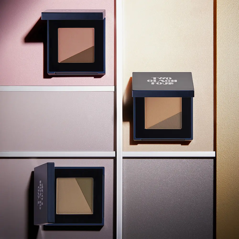 TWO SLASH FOUR 柔霧漸層雙色眉粉盤【3款色號】