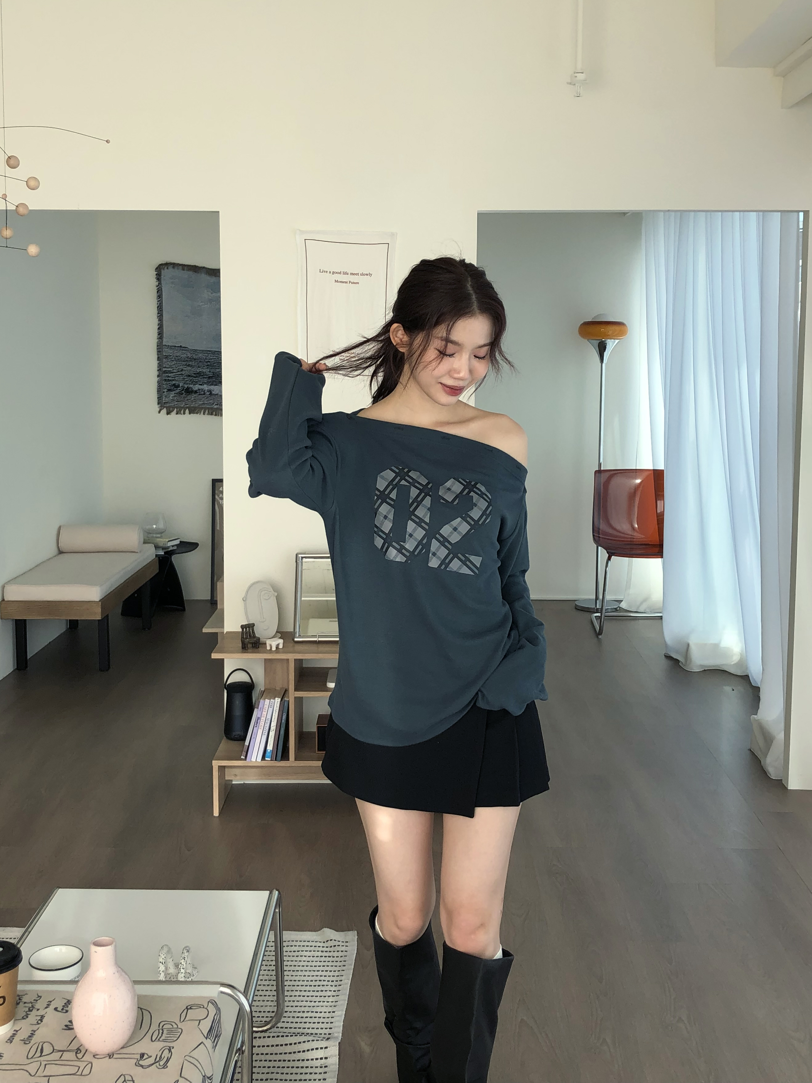 Check Number Tee #上衣