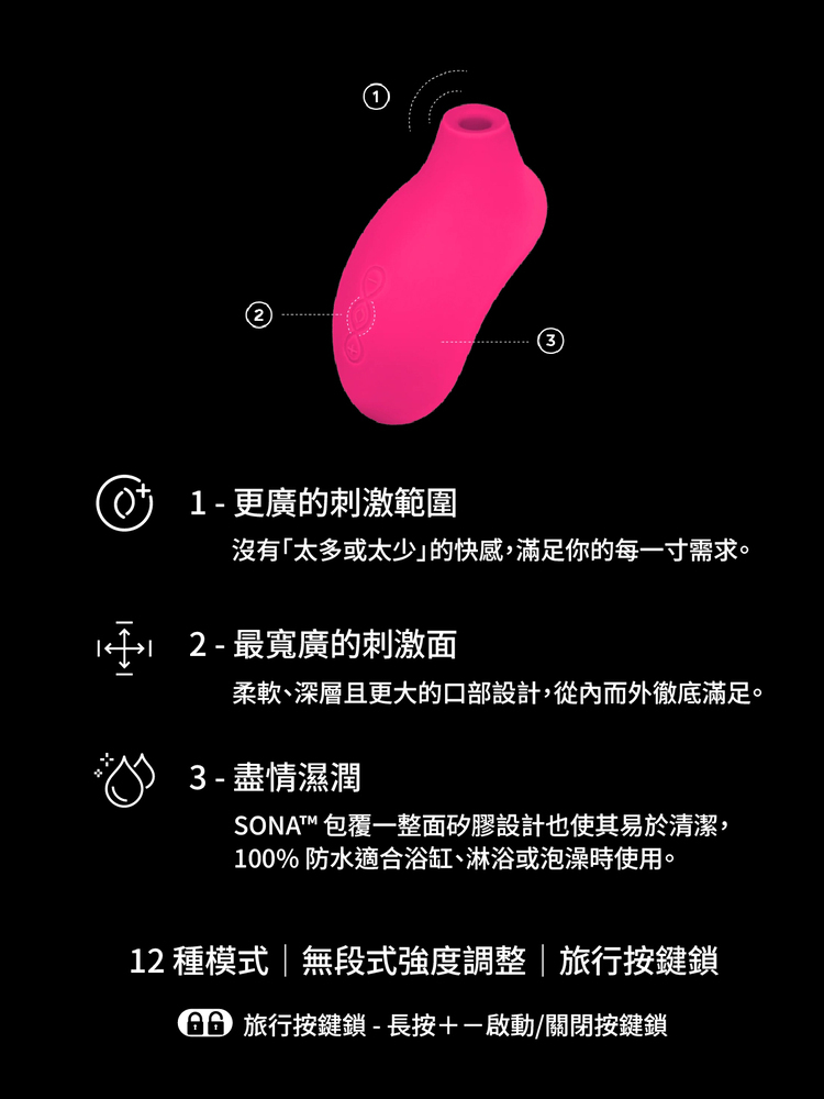 LELO SONA 2 聲波吮吸式按摩器