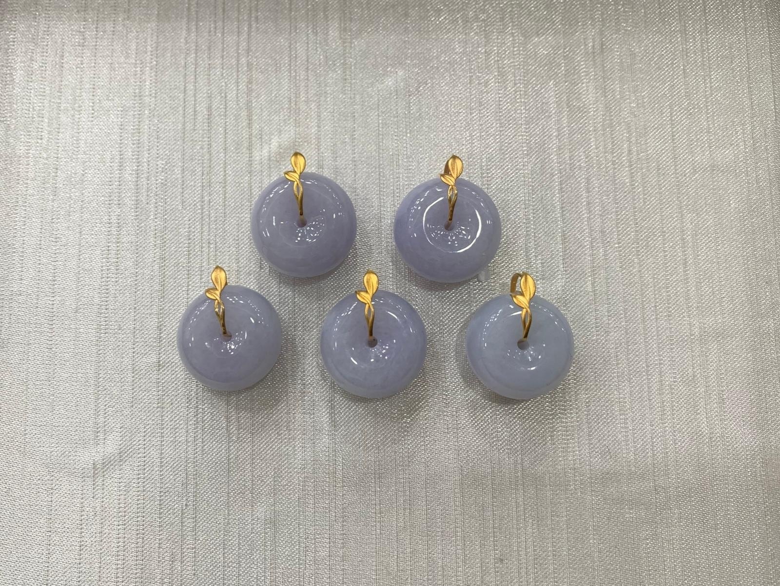 【直播】LL010447 冰紫厚平安扣18K吊墜 (BR55)