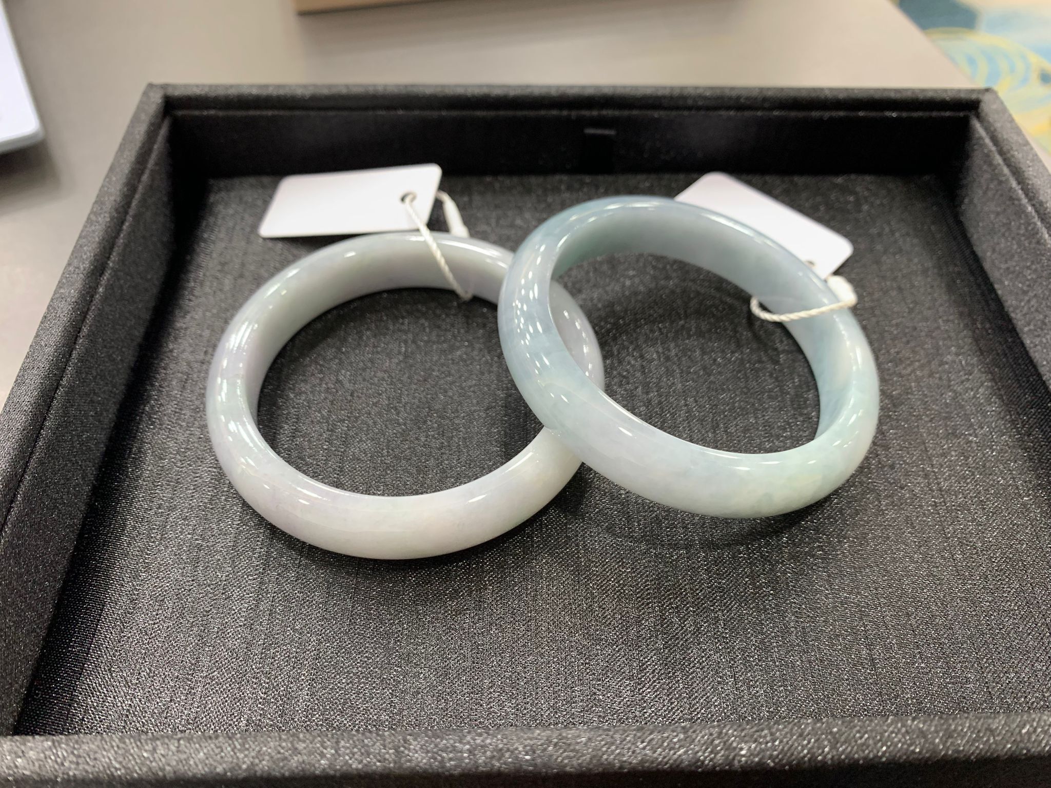 【直播】LL010446 冰藍翡翠手鐲(BR9)