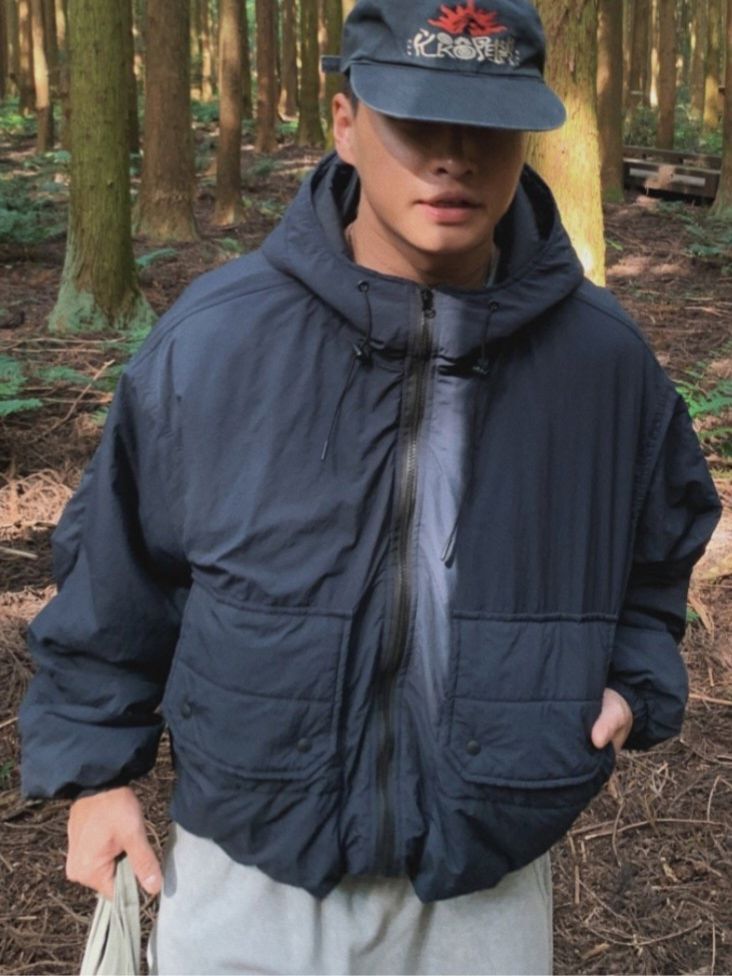 淨色連帽拉鍊外套(薄夾棉) SPECTOR-127JK