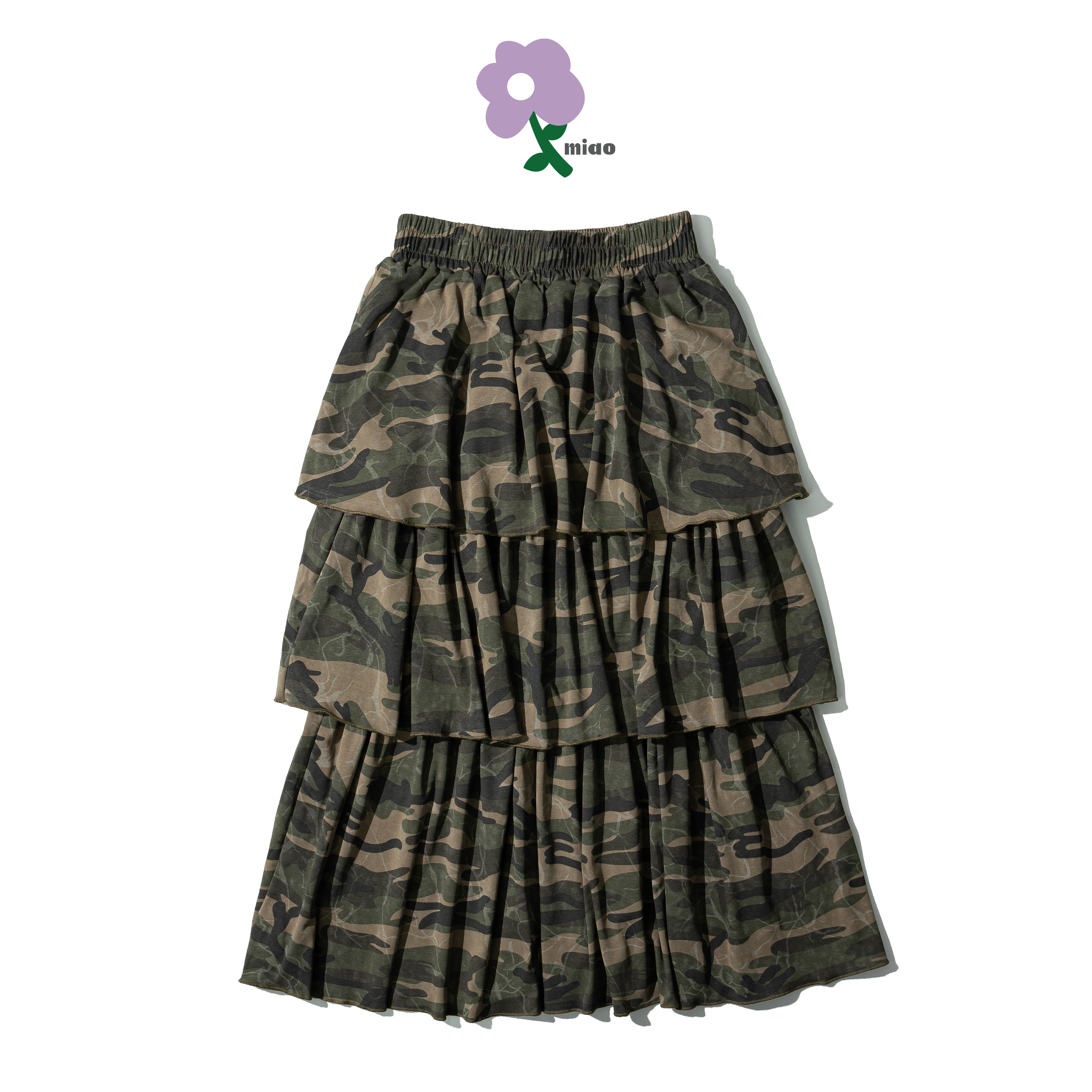 AGILITY MIAO Camo Cake Skirt 迷彩 層次蛋糕長裙 [M-CK8]
