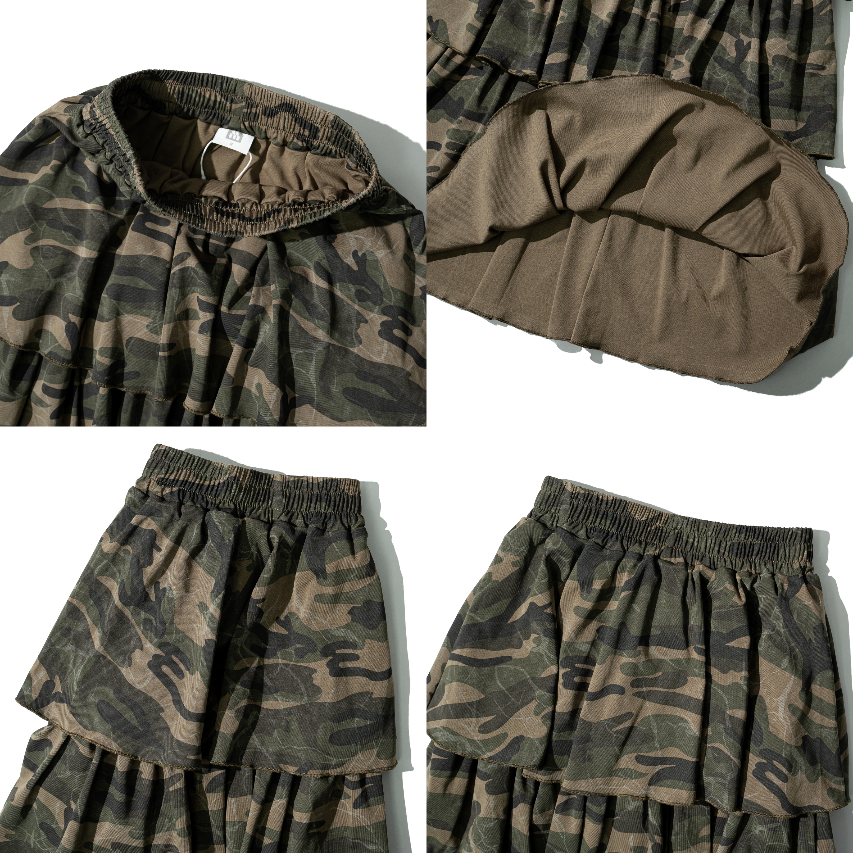 AGILITY MIAO Camo Cake Skirt 迷彩 層次蛋糕長裙 [M-CK8]