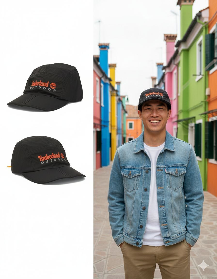【預購】Q010302 TIMBERLAND 黑色分簷可折疊露營帽