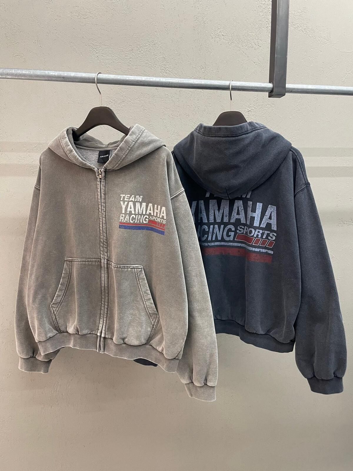 洗水英文字連帽拉鍊外套 ARCHIVE-409JK