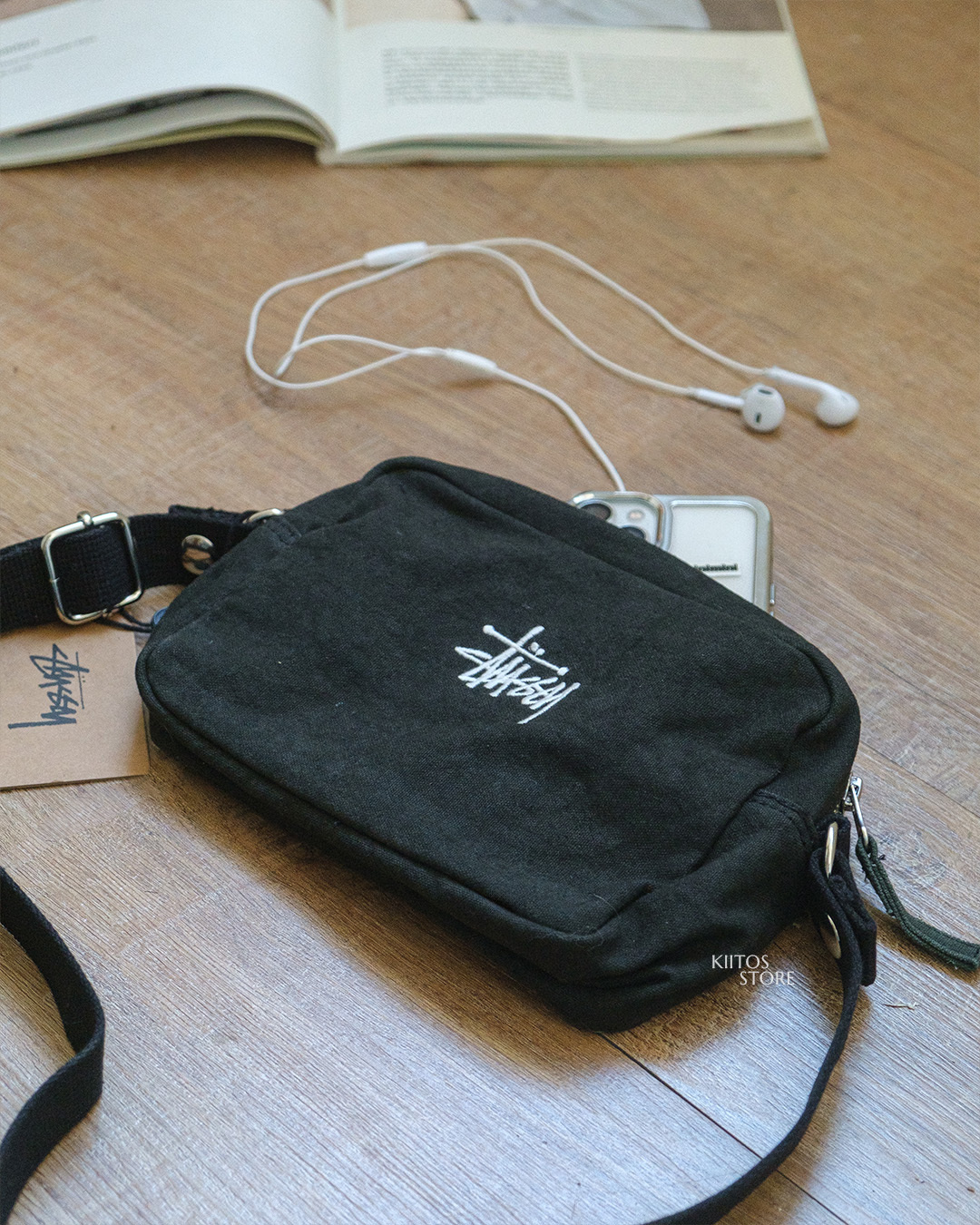 【現貨】Stussy 側背包 Canvas Pouch 水洗黑 帆布包