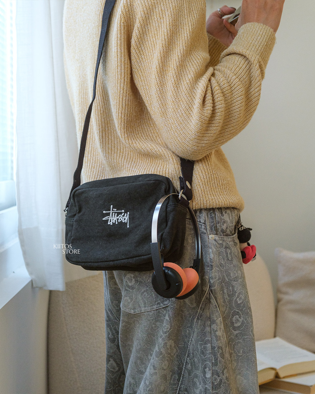 【現貨】Stussy 側背包 Canvas Pouch 水洗黑 帆布包