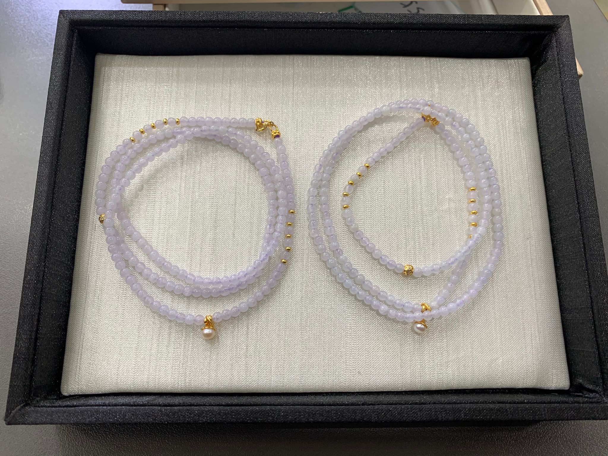 【直播】LL010449 淡紫小米珠頸鏈 (BR96)