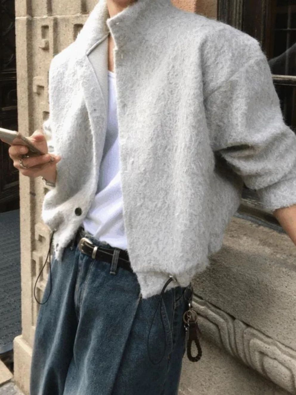 淨色企領開胸外套 RAYGUN-024JK