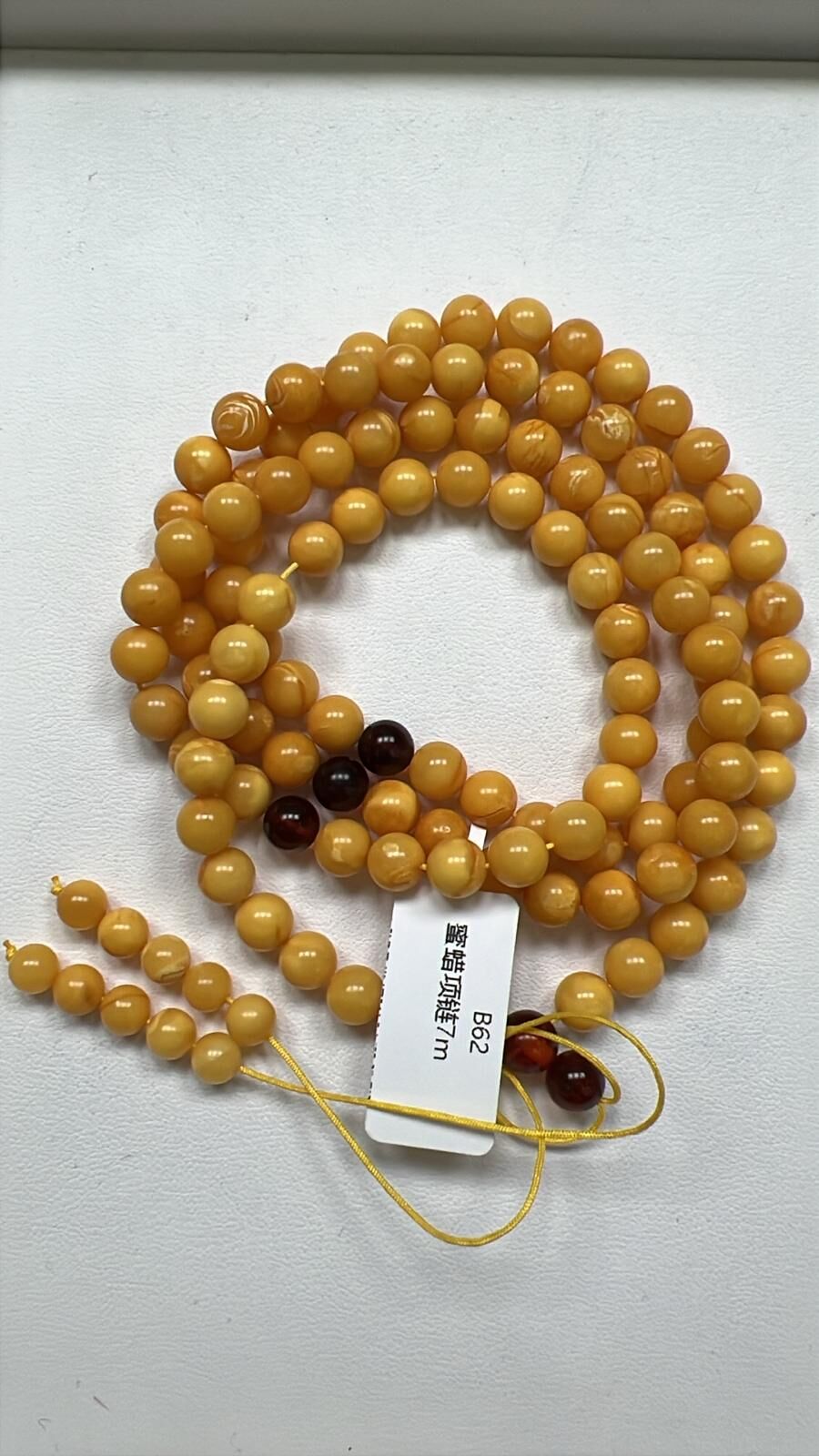 【直播】LL0103136 108粒雞油蜜蠟頸鍊 7mm (GYL-062)