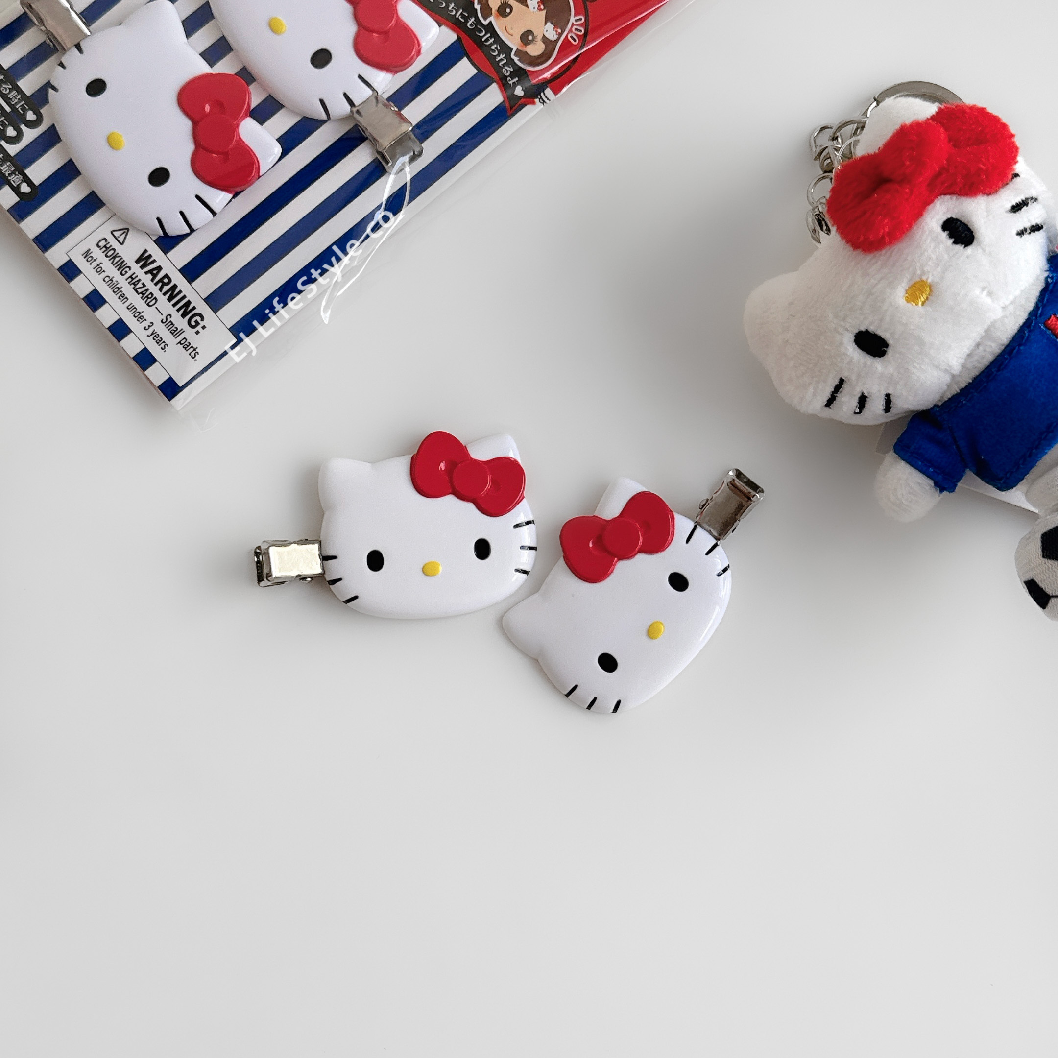 🇯🇵 SANRIO 三麗鷗家族 HELLO KITTY 大頭 髮夾 GD同款 一組兩入 / 現貨