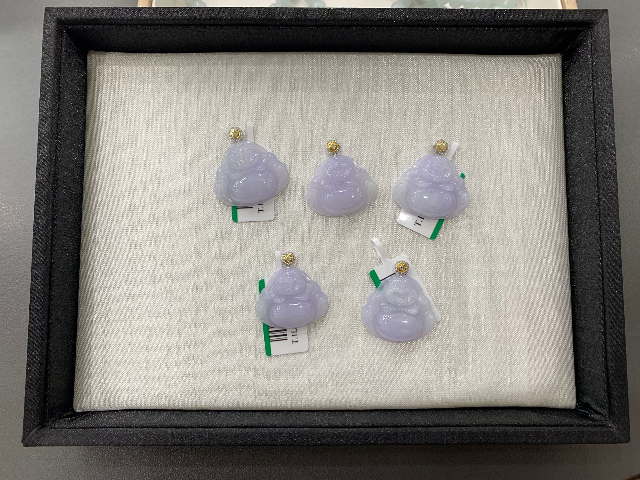 【直播】LL010453 翡翠淡冰紫佛公18K吊墜( BR106)