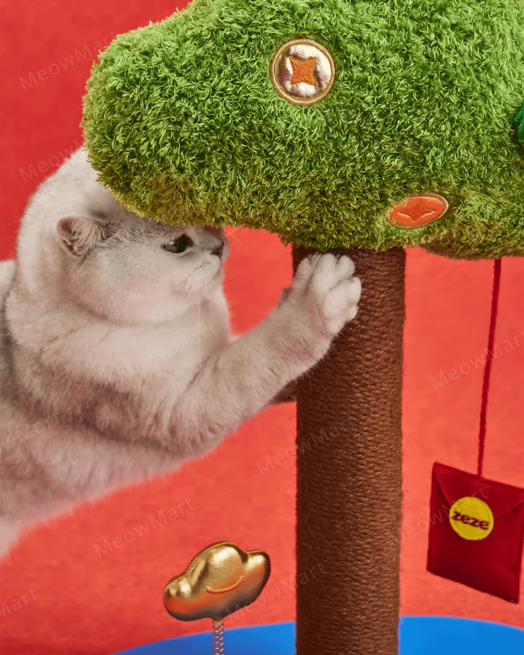 馬上發財搖錢樹貓抓柱