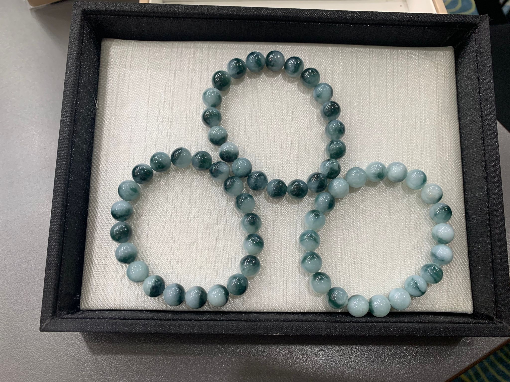 【直播】LL010462 買少見少翡翠飄花手串9mm+ (BR203)