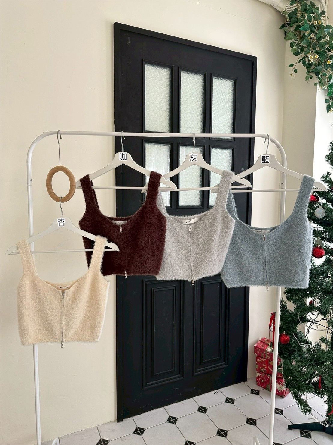 水貂毛拉鍊背心 RCH1244