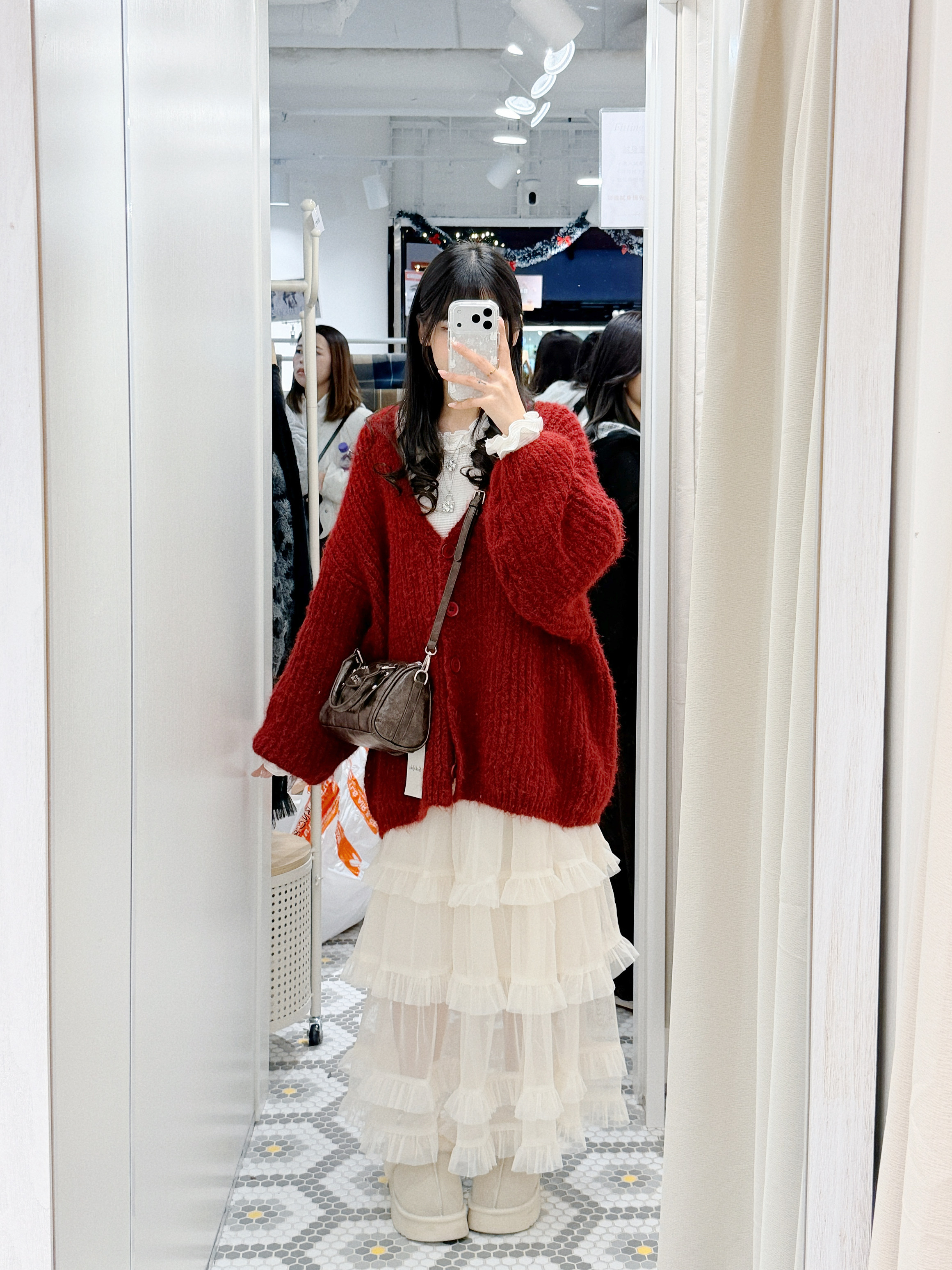 D0492｜日系感溫柔系荷葉邊層層魚尾長裙⋆˚ʚɞ